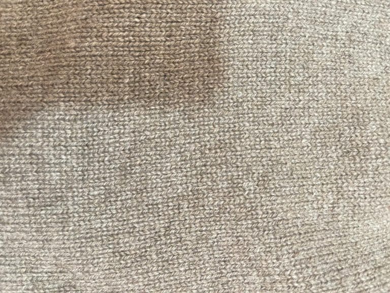 Cashmere cotton fabric swatch – Oatmeal Basic Jersey Knit – Castello Cashmere Industries