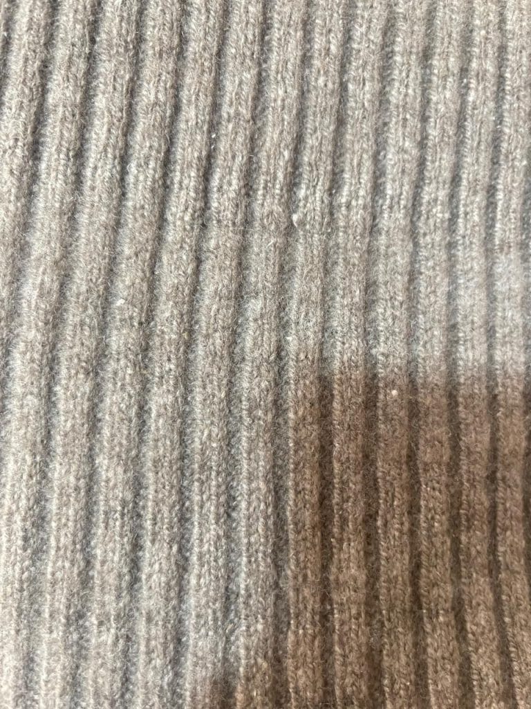 Cashmere cotton fabric swatch Mocha Brown Wide Rib Knit – Castello Cashmere Industries